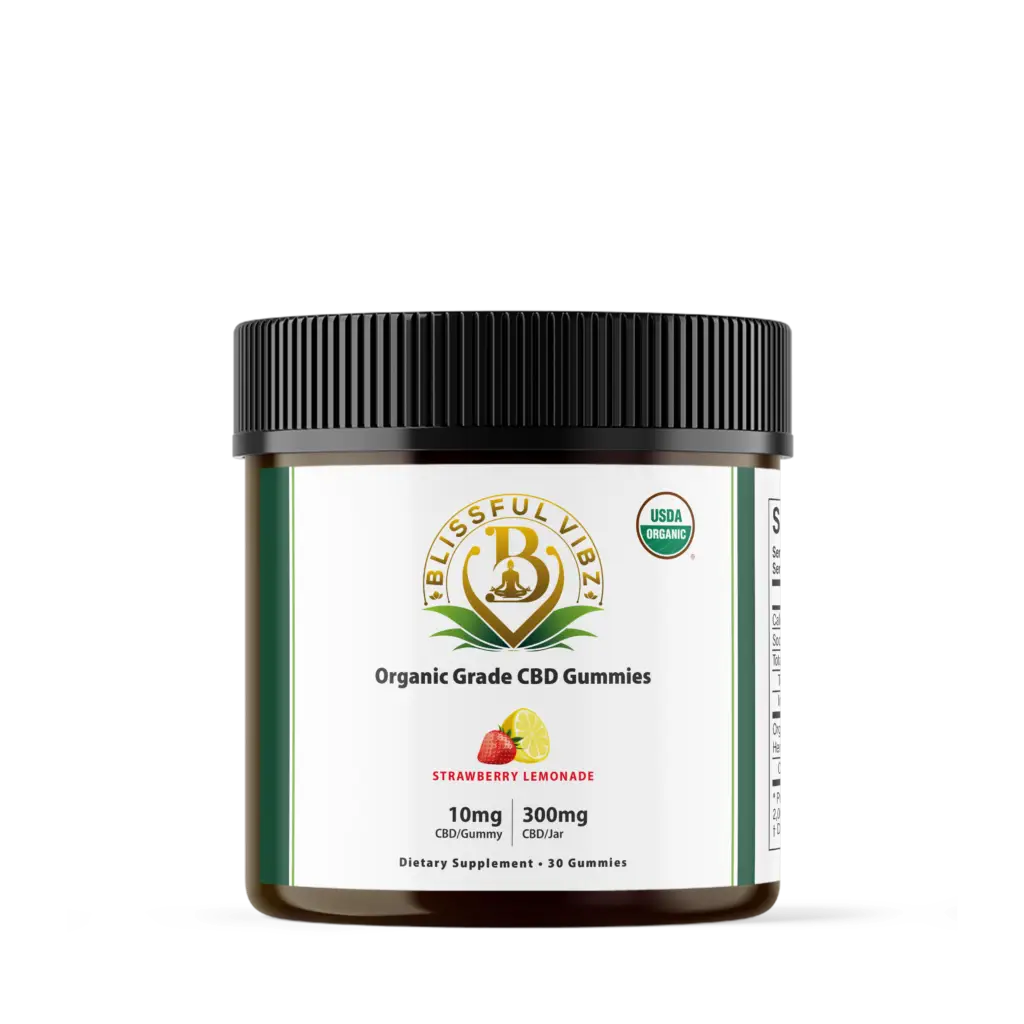 10mg Organic Grade CBD Gummies - Strawberry lemonade flavor